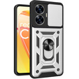 Etui pancerne do Realme C55, CamShield Slide, srebrne
