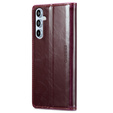 Etui z klapką do Samsung Galaxy A54, ERBORD Waxy Wallet, czerwone