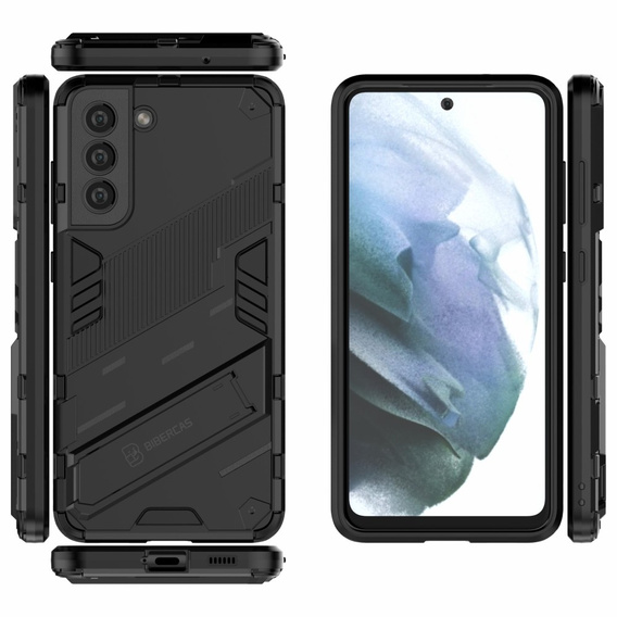 Etui do Samsung Galaxy S21 FE, Military kickstand, czarne