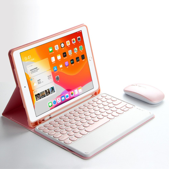 Etui z klawiaturą do iPad Air 10.9" 2022/2020 (5/4 gen.) / Pro 11" 2021/2018 (3/1 gen.), Pen Slot, różowe rose gold