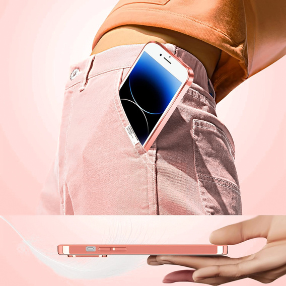 Etui do iPhone 7/8/SE 2020/SE 2022, Electro MagSafe, różowe + Szkło na ekran