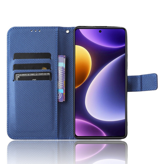 Etui z klapką do Poco F5 5G, Wallet Smart Magnet, niebieskie