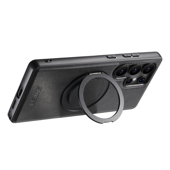 Etui Suteni G3 do Samsung Galaxy S25 Ultra z podstawką i MagSafe – czarne