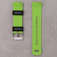 Pasek Silikonowy ERBORD Uniwersalny 22mm, Dual Color, czarny / limonkowy / srebrna klamra