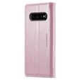 Etui z klapką CASEME do Samsung Galaxy S10+ Plus, Waxy Textured, różowe