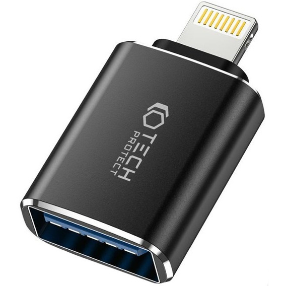 Tech-Protect Adapter USB-A do Lightning, Czarny