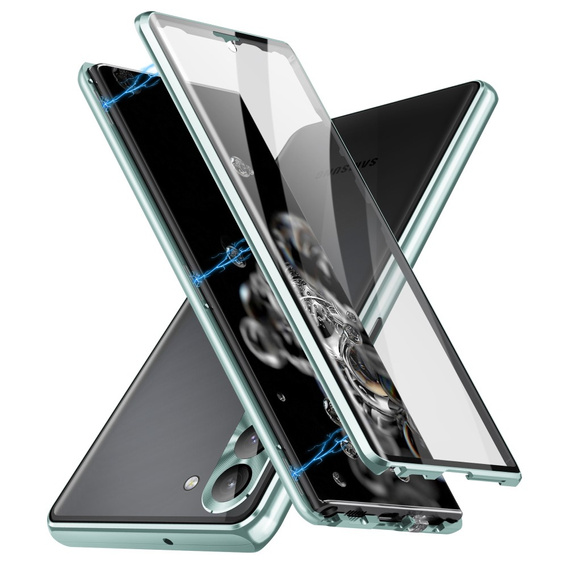 Etui Magnetic Dual Glass MagSafe do Samsung Galaxy S24, zielone