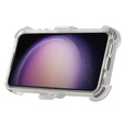 Pancerne Etui do Samsung Galaxy S24+, Belt Clip, z klipsem, przezroczyste / czarne