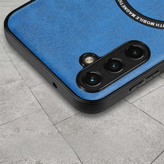 Etui do Samsung Galaxy A14 5G, Leather Hybrid MagSafe, niebieskie