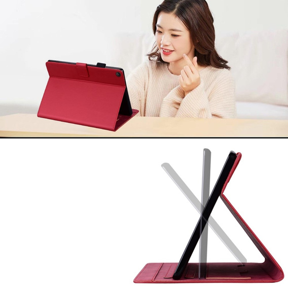 Etui do Lenovo Tab M10 Plus 10.6 Gen 3, z klapką, animal, czerwone
