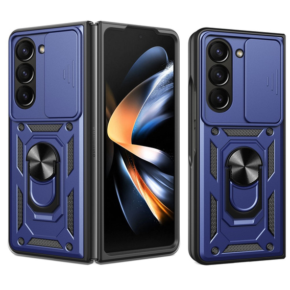 Etui pancerne do Samsung Galaxy Z Fold5 5G, CamShield Slide, niebieskie