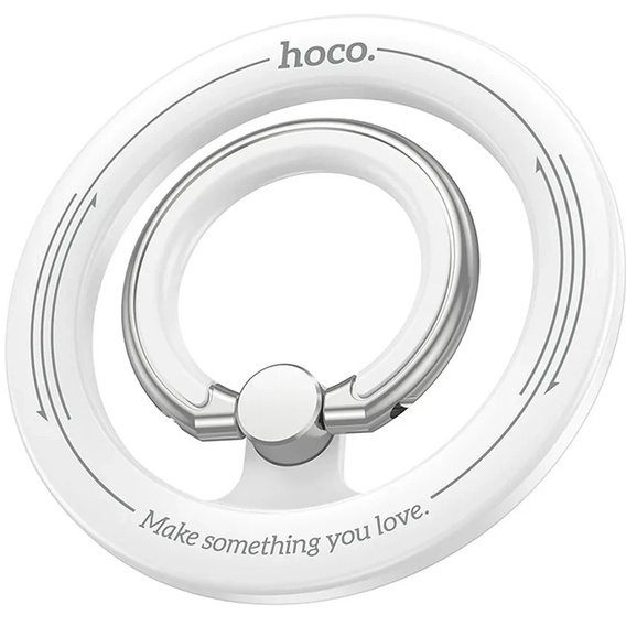 Uchwyt magnetyczny HOCO GH1 na palec z funkcją podstawki – biały