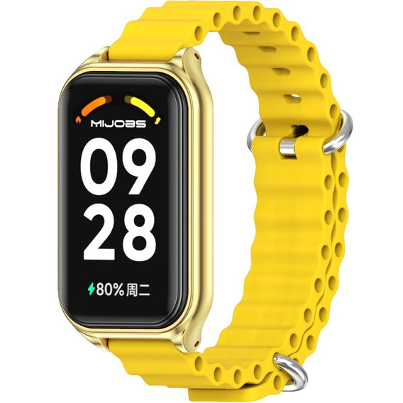 Pasek Silikonowy do Xiaomi Redmi Smart Band 2 / Xiaomi Smart Mi Band 8 Active, Żółty
