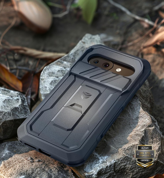 Etui Dexnor Kickstand do Google Pixel 9a – pancerne, z podstawką, niebieskie