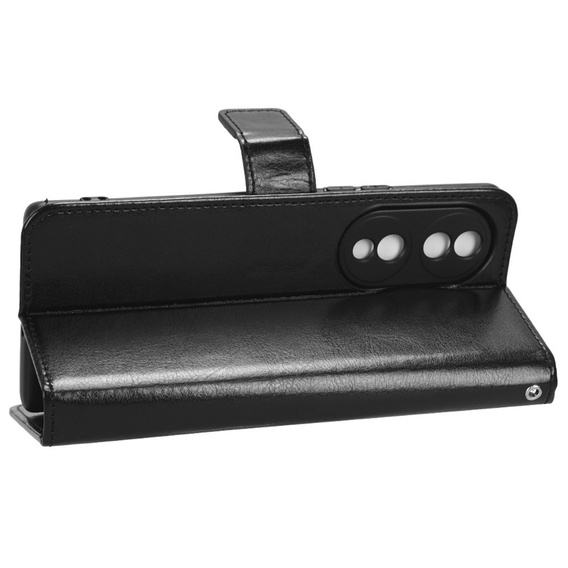 Etui z klapką do Honor 70 5G, Crazy Horse Wallet, czarne