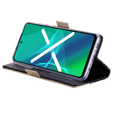 Etui z klapką do Samsung Galaxy A51 5G, Wallet Pocket Zipper Lace, czarne