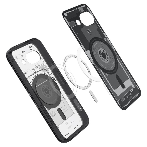 Etui Spigen do Google Pixel 9A, MagSafe Ultra Hybrid, Zero One czarne + Szkło Hartowane 9H