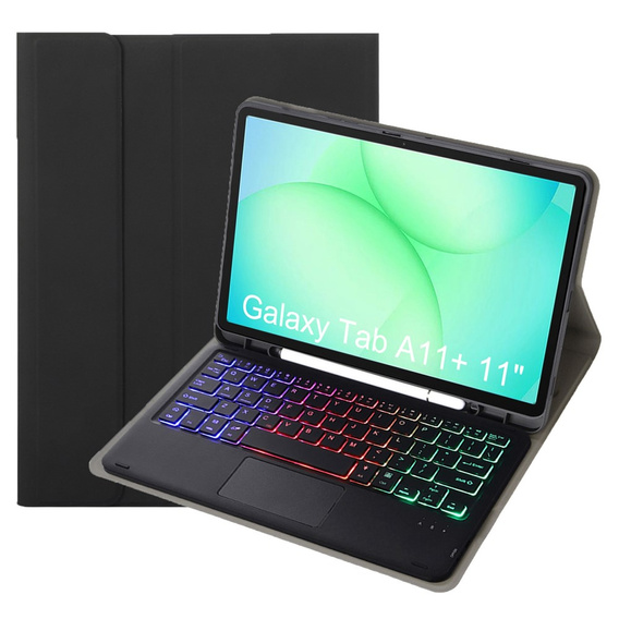 Etui z podświetlaną klawiaturą Bluetooth i touchpadem do Samsung Galaxy Tab A11+