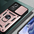Etui pancerne do Oppo A17, CamShield Slide, różowe rose gold