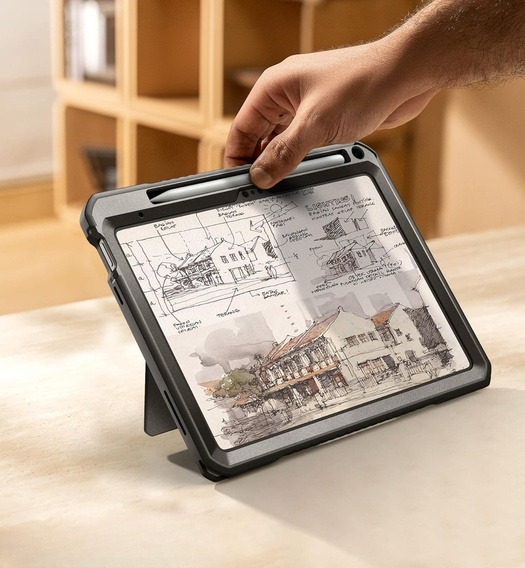 Etui Dexnor 360° z paskiem i uchwytem na rysik do iPad 11" 2025 A16 (11 gen.) / iPad 10.9" 2022 (10 gen.)