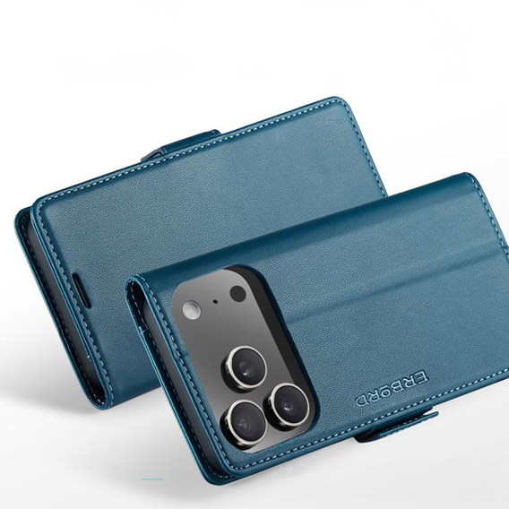 Etui portfelowe Glossy Litchi z klapką do iPhone 17 Pro Max