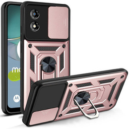Etui pancerne do Motorola Moto E13, CamShield Slide, różowe rose gold