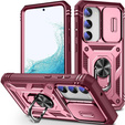 Etui pancerne do Samsung Galaxy S23 Plus, CamShield Slide, różowe / czerwone