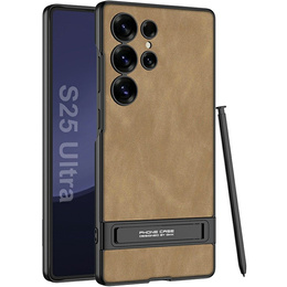 Etui do Samsung Galaxy S25 Ultra GKK – matowe, z podstawką – brązowe