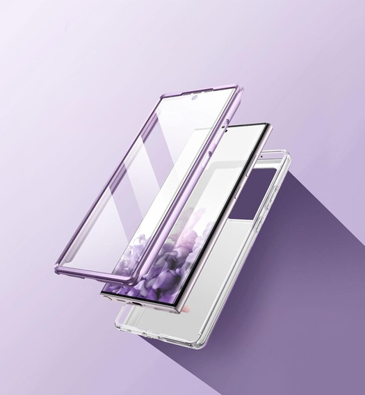 Etui do Samsung Galaxy S23 Ultra, Suritch Full Body, fioletowe