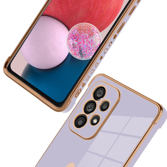 Etui do Samsung Galaxy A13 4G, Electro heart, fioletowe