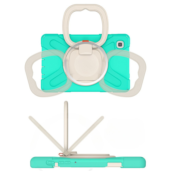 Etui dla dzieci do Samsung Galaxy Tab A7 Lite 8.7 T220/T225, Pancerne, dziecięce, Zielone / Szare