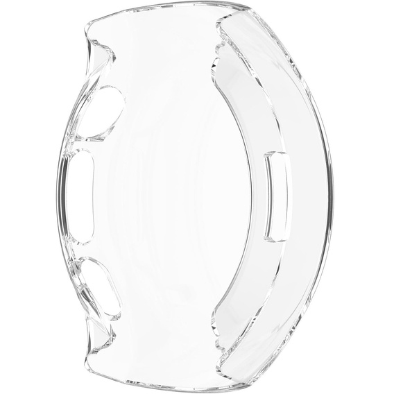 2w1 Etui silikonowe z osłoną ekranu do Huawei Watch 5 42mm – lekka ochrona wyświetlacza i boków - przezroczyste
