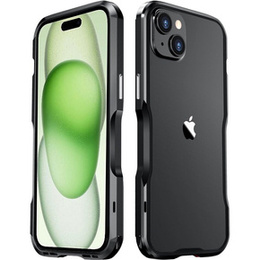 Etui LUPHIE do iPhone 15, Armor Bumper, czarne