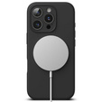 Etui Ringke do iPhone 16 Pro, Silicone MagSafe, czarne + Szkło Hartowane 9H