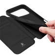 Etui Dux Ducis do iPhone 17 Pro Max, Skin Pro, z klapką, z miejscem na kartę, czarne