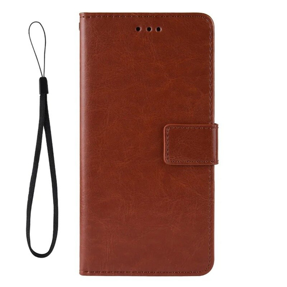 Etui z klapką do Oppo A60, Crazy Horse Wallet, brązowe