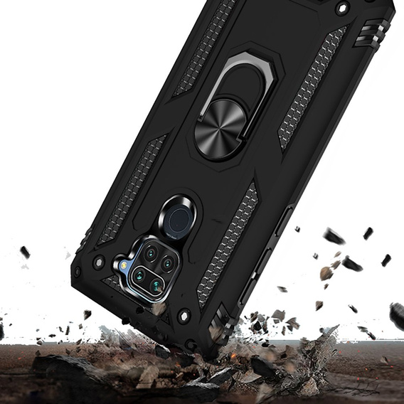 Etui pancerne do Xiaomi Redmi Note 9, Nox Case Ring, czarne