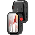 2w1 Etui z twardą ramką i szkłem hartowanym do Huawei Watch Fit 4 - matowe czarne