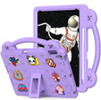 Etui do iPad 10.2" 2021/2020/2019 (9/8/7 gen.) / Air 10.5" 2019 (3 gen.) , Cute Patterns, z podstawką, Fioletowe