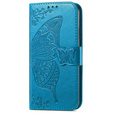 Etui z klapką do Samsung Galaxy S25 FE, Butterfly, niebieskie