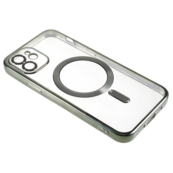 Zestaw Etui do iPhone 12, MagSafe Hybrid, zielone + Szkło