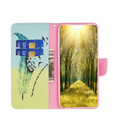 Etui z klapką do Xiaomi Redmi Note 13 Pro 5G, Wallet, Feather niebieskie / żółte