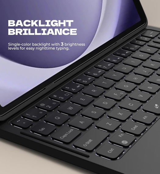 Etui magnetyczne Dexnor z klawiaturą i touchpadem do Samsung Galaxy Tab A9+