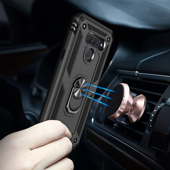 Etui pancerne do LG K50 / Q60, Nox Case Ring, czarne