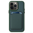 Etui do iPhone 14 Pro Max, Skin-touch MagSafe, zielone