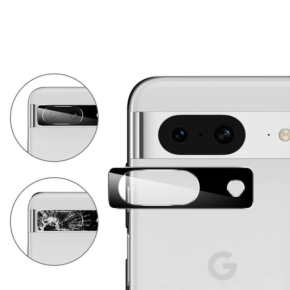 Szkło na aparat do Google Pixel 8a, czarne