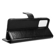 Etui z klapką do Motorola Moto E14, Crazy Horse Wallet, czarne