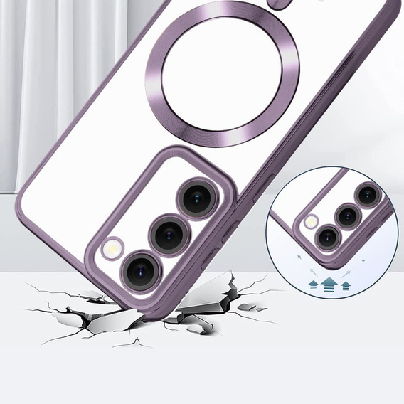 Etui do Samsung Galaxy S23, Electro MagSafe, fioletowe + Szkło na ekran