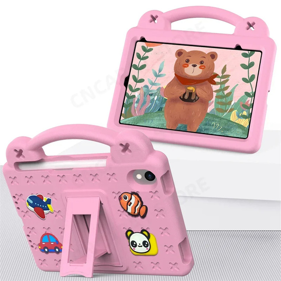 Etui do iPad mini 8.3" 2021 (6 gen.) / iPad mini 8.3" 2024 (7 gen.), Cute Patterns, z podstawką, różowe