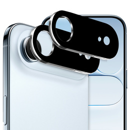 2x Szkło hartowane ERBORD na wyspę aparatów do iPhone Air, czarne